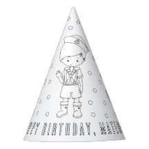 Sailor Birthday Party - Color Your Own Party Hat