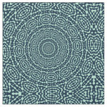 Sailor Blue and Mint Geometric Kaleidoscope Mandal Fabric