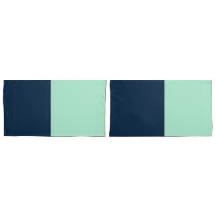 Sailor Blue and Mint Pillow Case