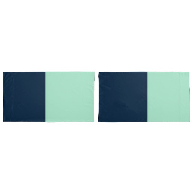 Sailor Blue and Mint Pillow Case (Front-Set)