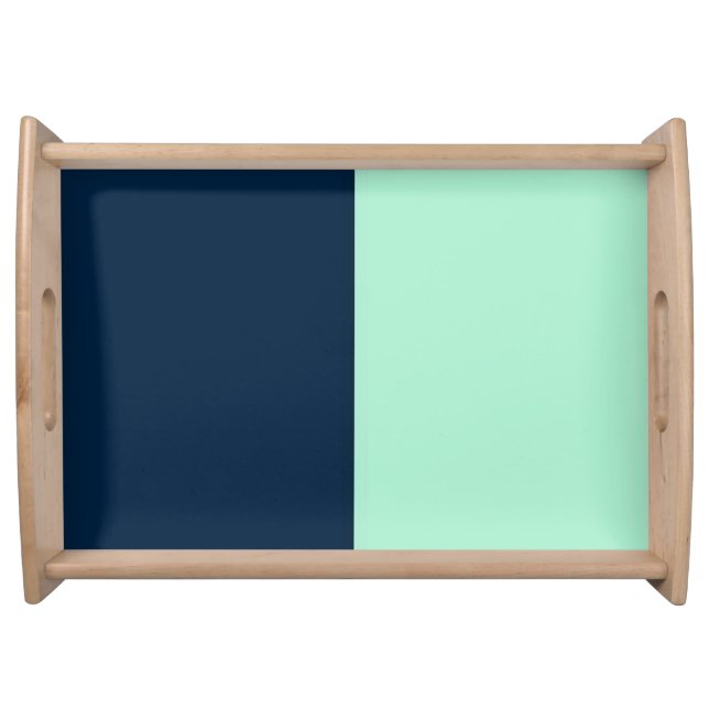 Sailor Blue and Mint Serving Tray (Front)