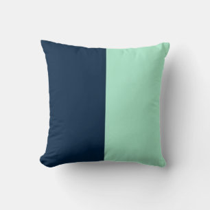 Sailor Blue and Mint Throw Pillow