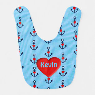 sailor blue - baby bib