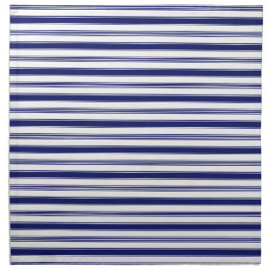 Sailor Blue Horizontal Stripes Cloth Napkin
