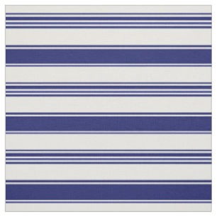 Sailor Blue & White Beach Stripes (medium scale) Fabric