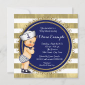 Sailor Boy Nautical Baby Shower Invitation (Back)