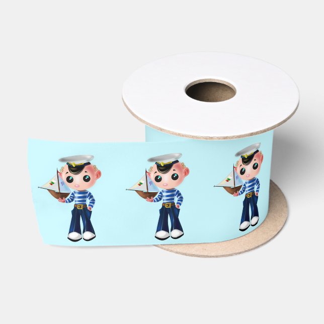 Sailor Boy Ribbon - Customizable (Spool)