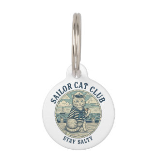 Sailor Cat Club Pet ID Tag