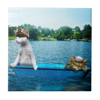 Sailor Cats Ceramic Tile