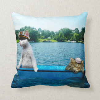 Sailor Cats Throw Pillow