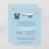 Sailor Clothes Nautical Baby Shower Invitations (Front/Back)
