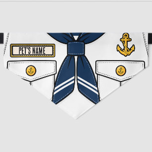 Sailor Costume Custom Halloween Pet Bandana Collar