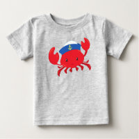 Sailor Crab, Cute Crab, Sailor Hat, Sailing, Sea