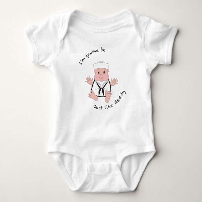 Sailor daddy baby bodysuit (Front)