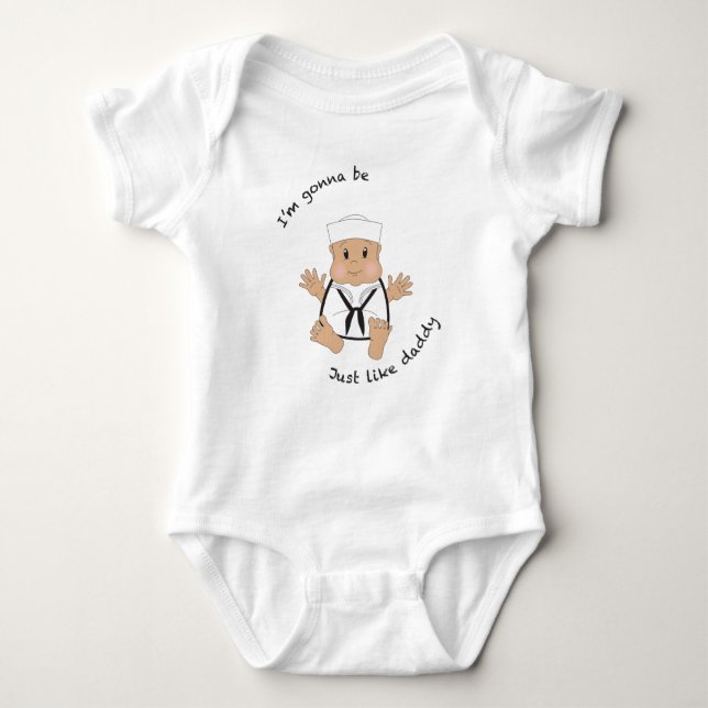 Sailor daddy baby bodysuit (Front)