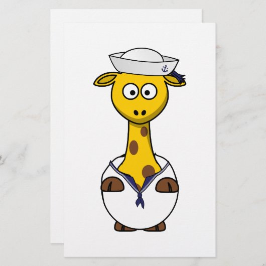Sailor Giraffe Cartoon (Front/Back)
