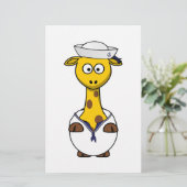 Sailor Giraffe Cartoon (Standing Front)