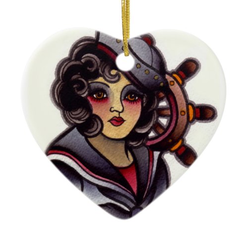 Sailor Girl Ceramic Ornament