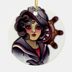 sailor girl ceramic ornament