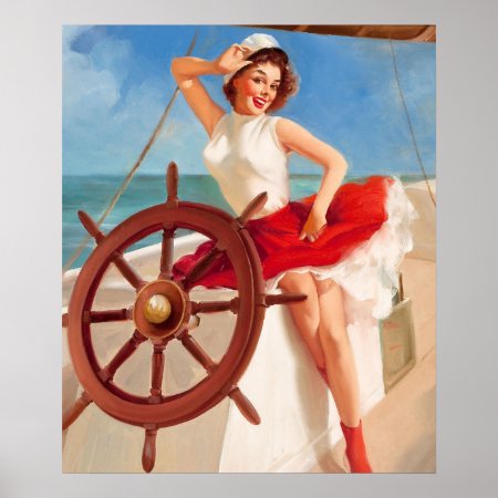 Sailor Girl Pin Up Art Poster