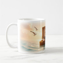 Sailor Girl Suitcase Ocean Binoculars Mug