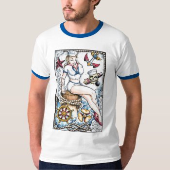 Sailor Girl T-shirt by TattooBrad at Zazzle