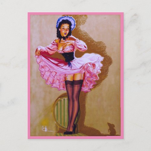 Sailor girl Vintage Pin up girl  postcard