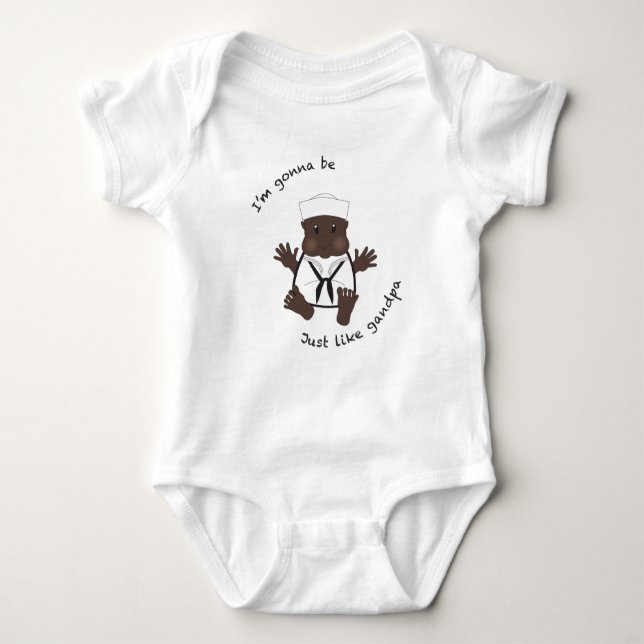 Sailor grandpa baby bodysuit (Front)