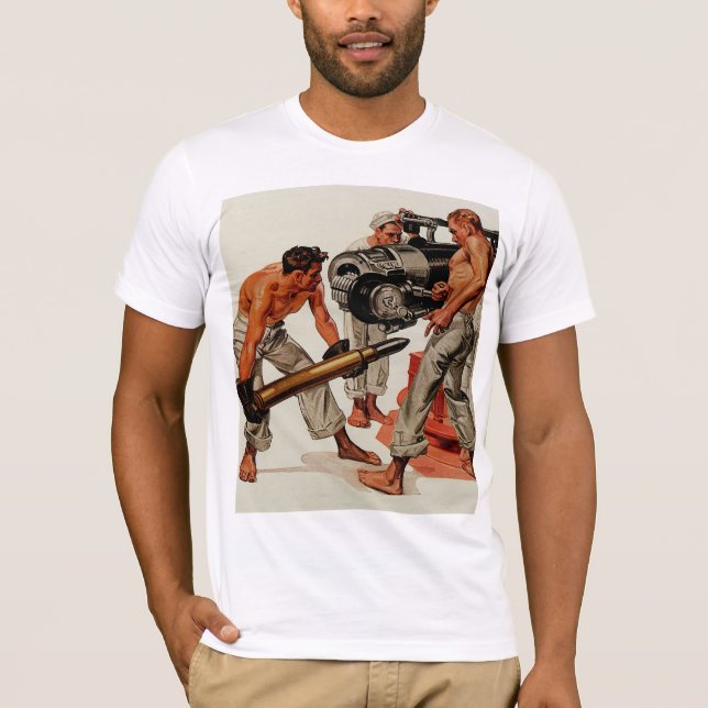 Sailor Hunks Loading The Big Gun T-Shirt (Front)