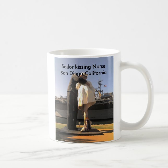 Sailor Kissing Nurse in San Diego Coffee Mug (Right)