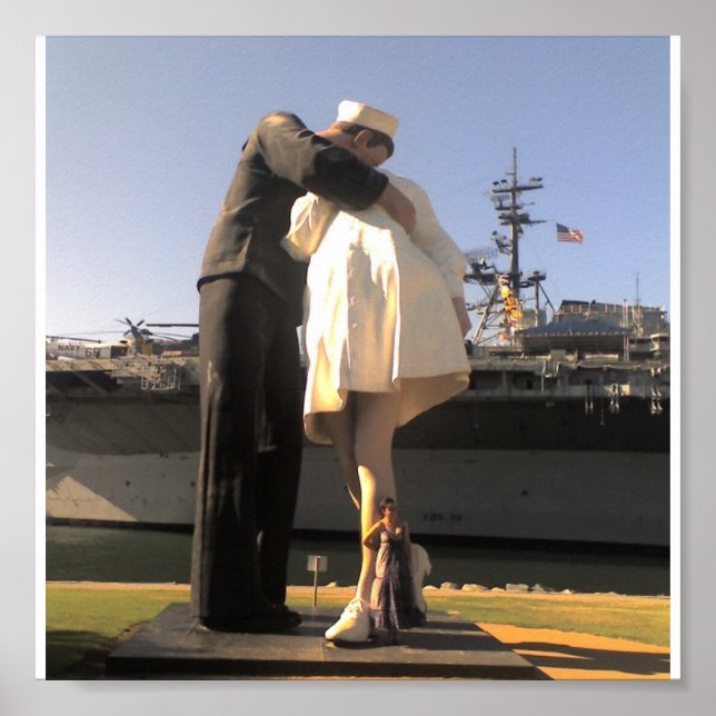 Sailor kissing Nurse in San Diego Print (Front)