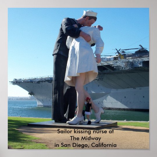 Sailor kissing nurse poster Print | Zazzle.com