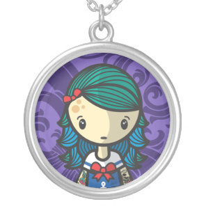 sailor lolita silver plated necklace
