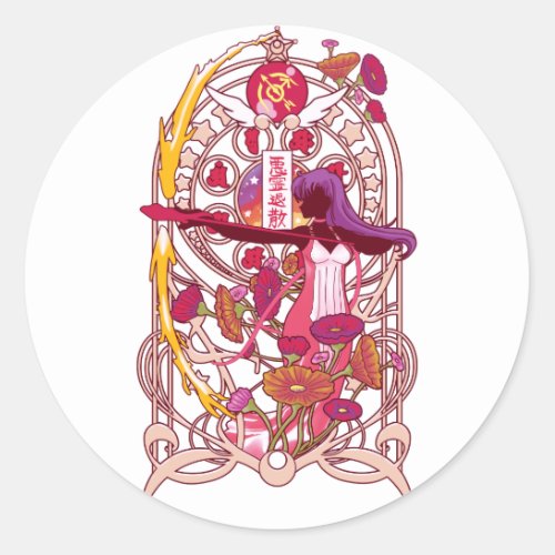 Sailor Mars Neo Flame Sniper Classic Round Sticker