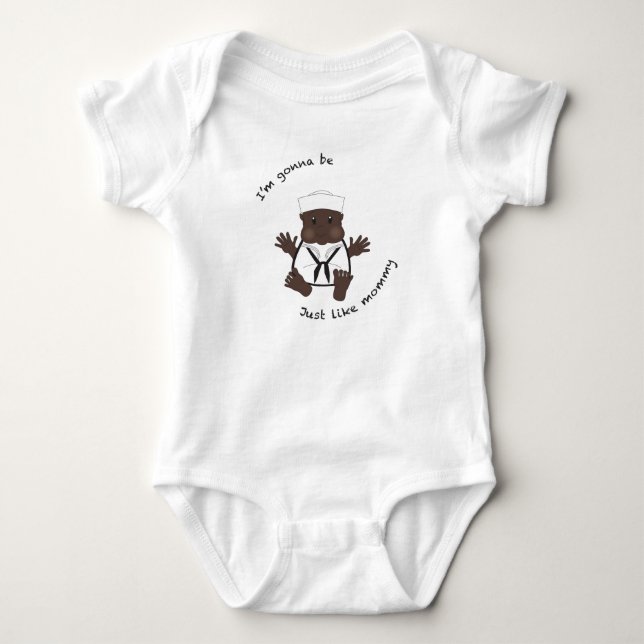 Sailor mommy baby bodysuit (Front)