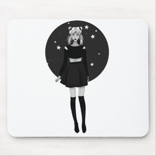 Sailor moon gothic watercolor mouse pad