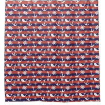 Sailor Nautical navy blue and red stripes pattern