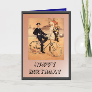 Sailor on a bike card