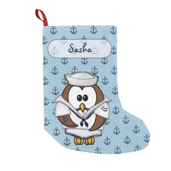 Sailor Owl Small Christmas Stocking by just_owls at Zazzle