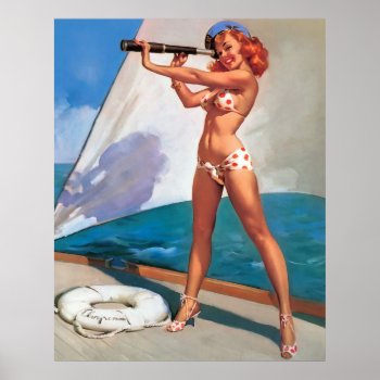 Sailor Pin Up Poster by RetroAndVintage at Zazzle