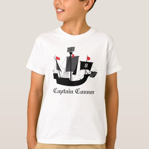 Sailor Pirate Boys Birthday T Shirt