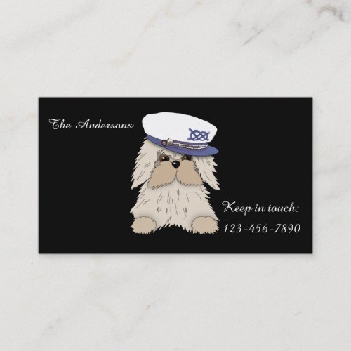 Sailor Pup in Captains Hat Business Card