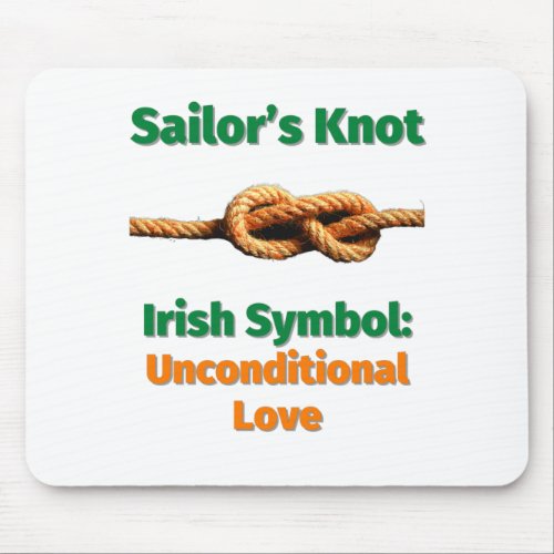 Sailors Knot Irish Symbol Unconditional Love by Mouse Pad