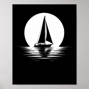 Sailor Sailing Sailboat - Captain Boat Boating Sun Poster