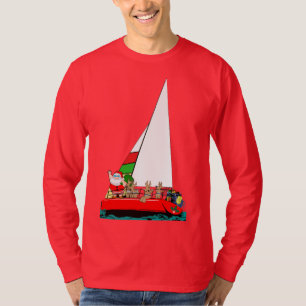 Sailor Santa Sails at Christmas T-Shirt