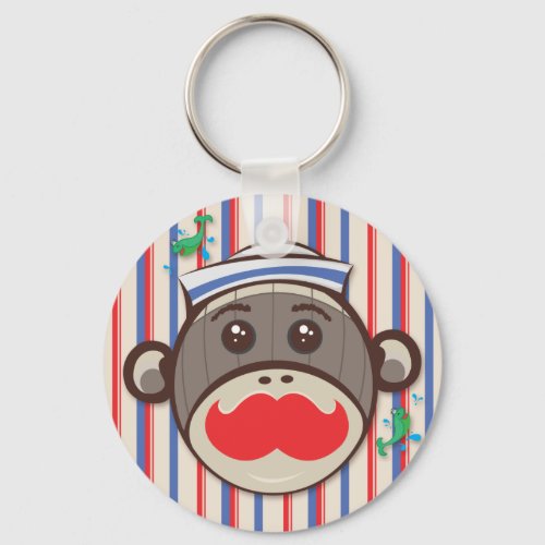 Sailor Sock Monkey Keychain