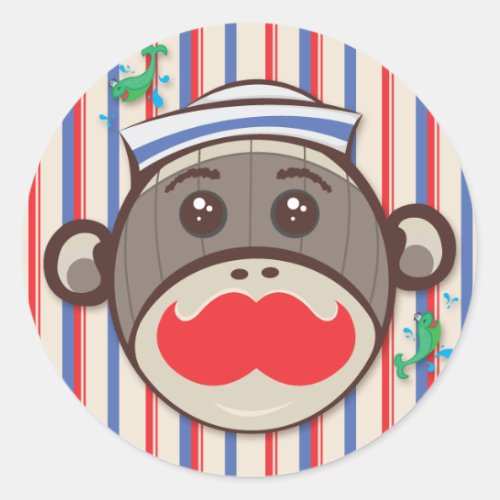 Sailor Sock Monkey Stickers