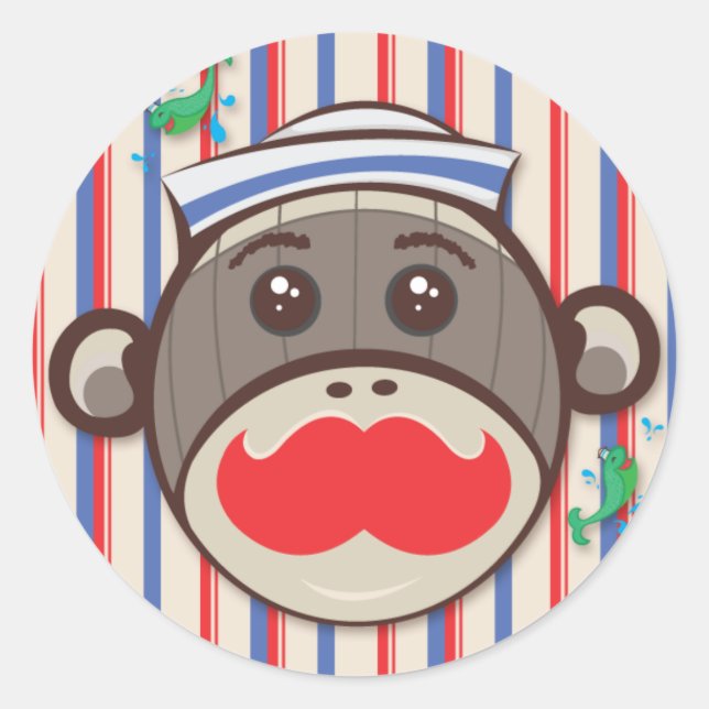 Sailor Sock Monkey Stickers (Front)