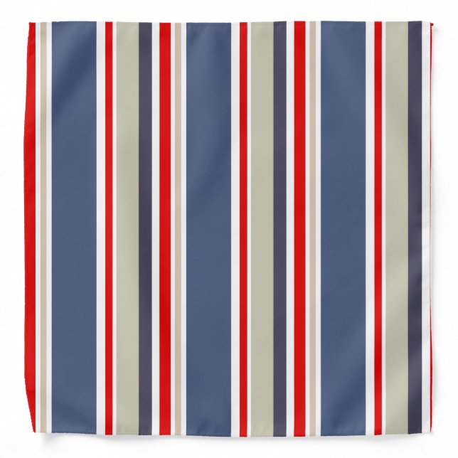 Sailor Stripe Nautical print Bandana (Front)