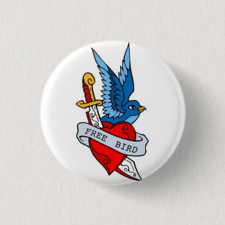 Sailor Tattoo - Free Bird - Button